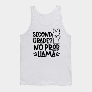 Second Grade, No Problem Llama Funny Kids Back to School Tank Top